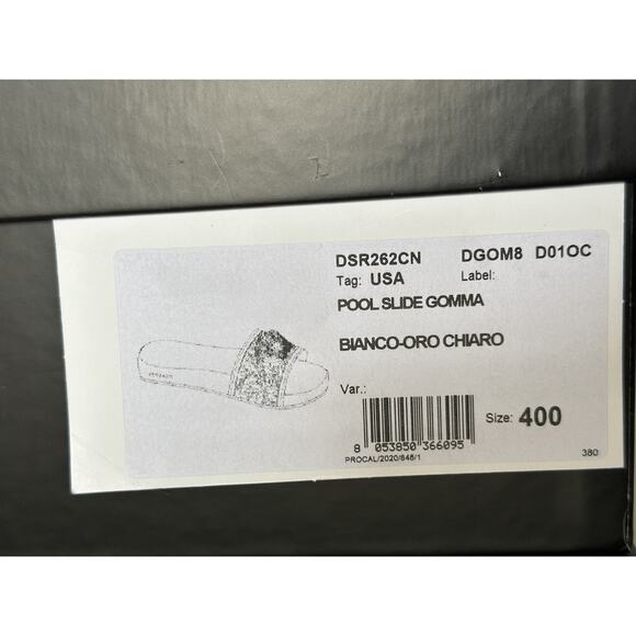 NIB $425 Versace Medusa Head Slides Sandals White 10 US (40 Eu) DSR262CN IT - Picture 14 of 14